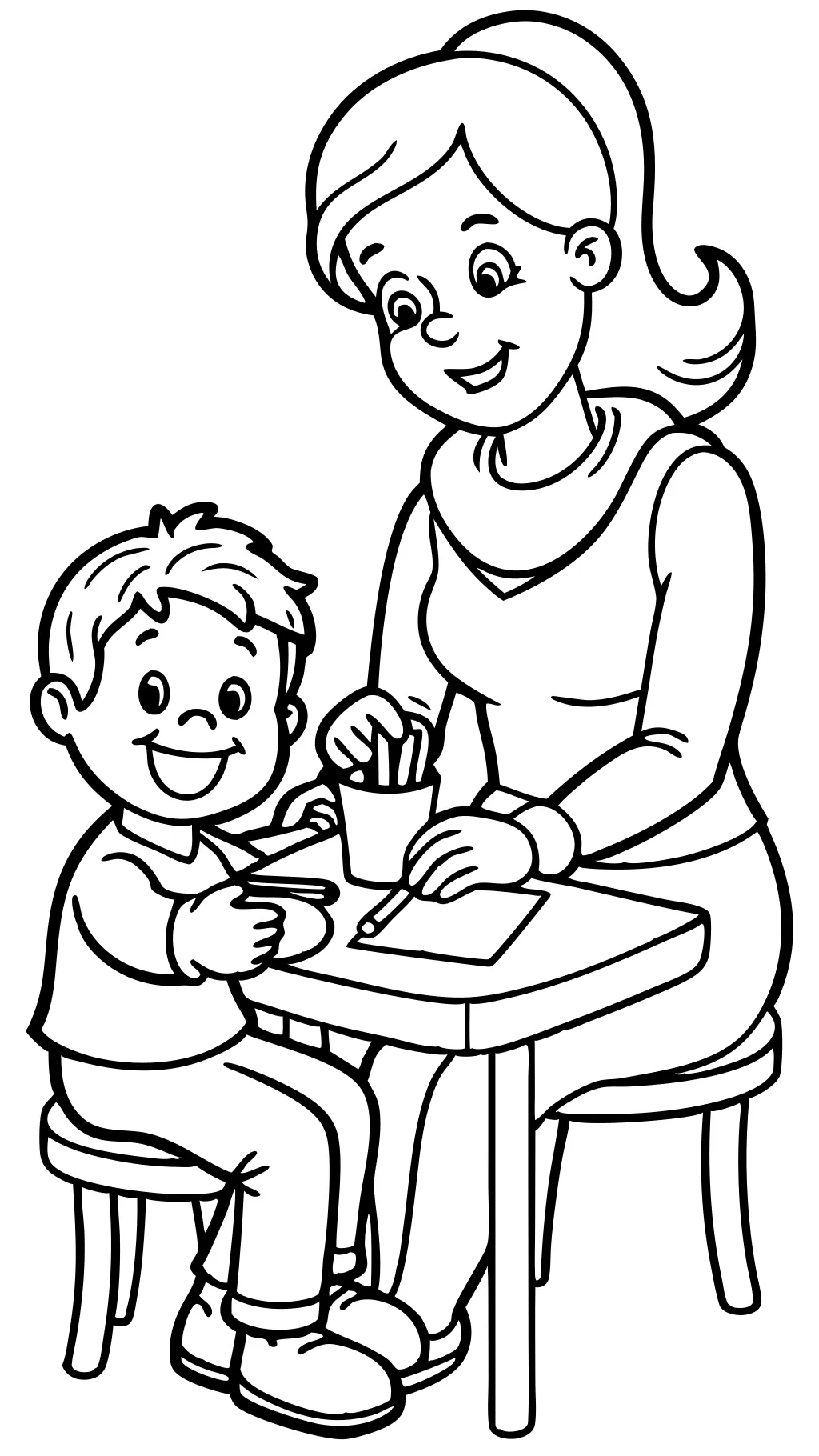 coloriages de maman mignonne